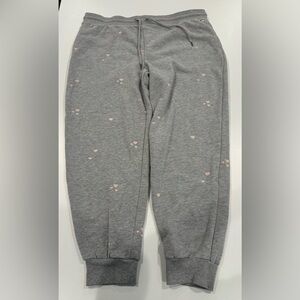 Ladies Honeydew intimates heart embroidered jogger sweatpants
